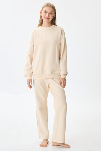 Vanilla Crème Cloud Luxe™ Athleisure Soft Lounge Set