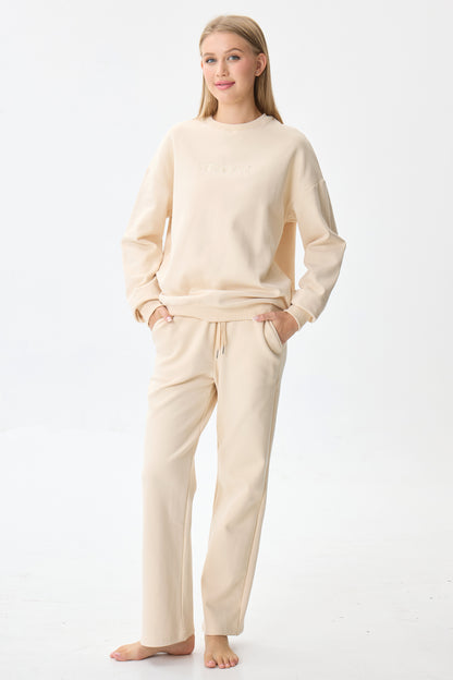 Vanilla Crème Cloud Luxe™ Athleisure Soft Lounge Set