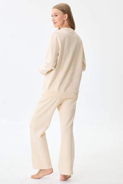 Vanilla Crème Cloud Luxe™ Athleisure Soft Lounge Set