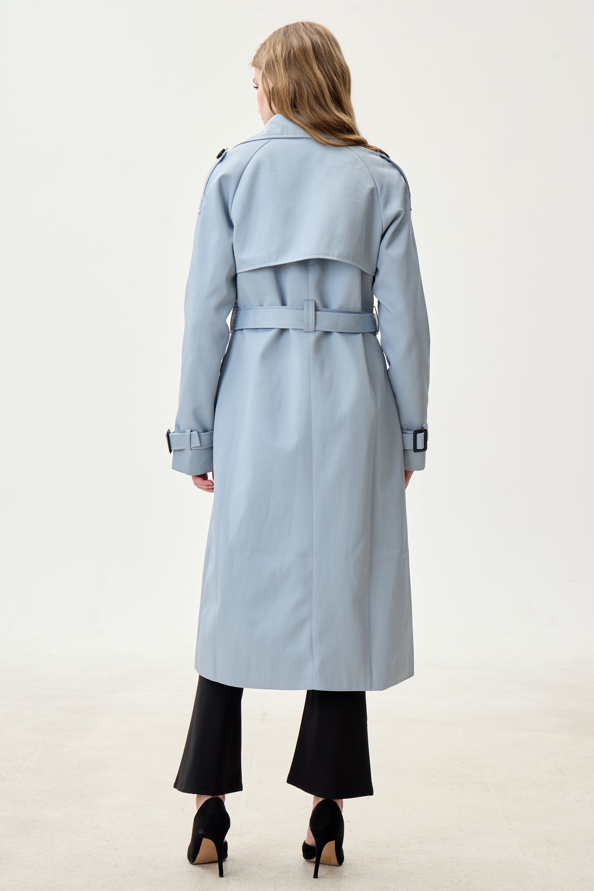 Pacific Blue Marquise™ Water-Resistant Trench Coat - Crescentt