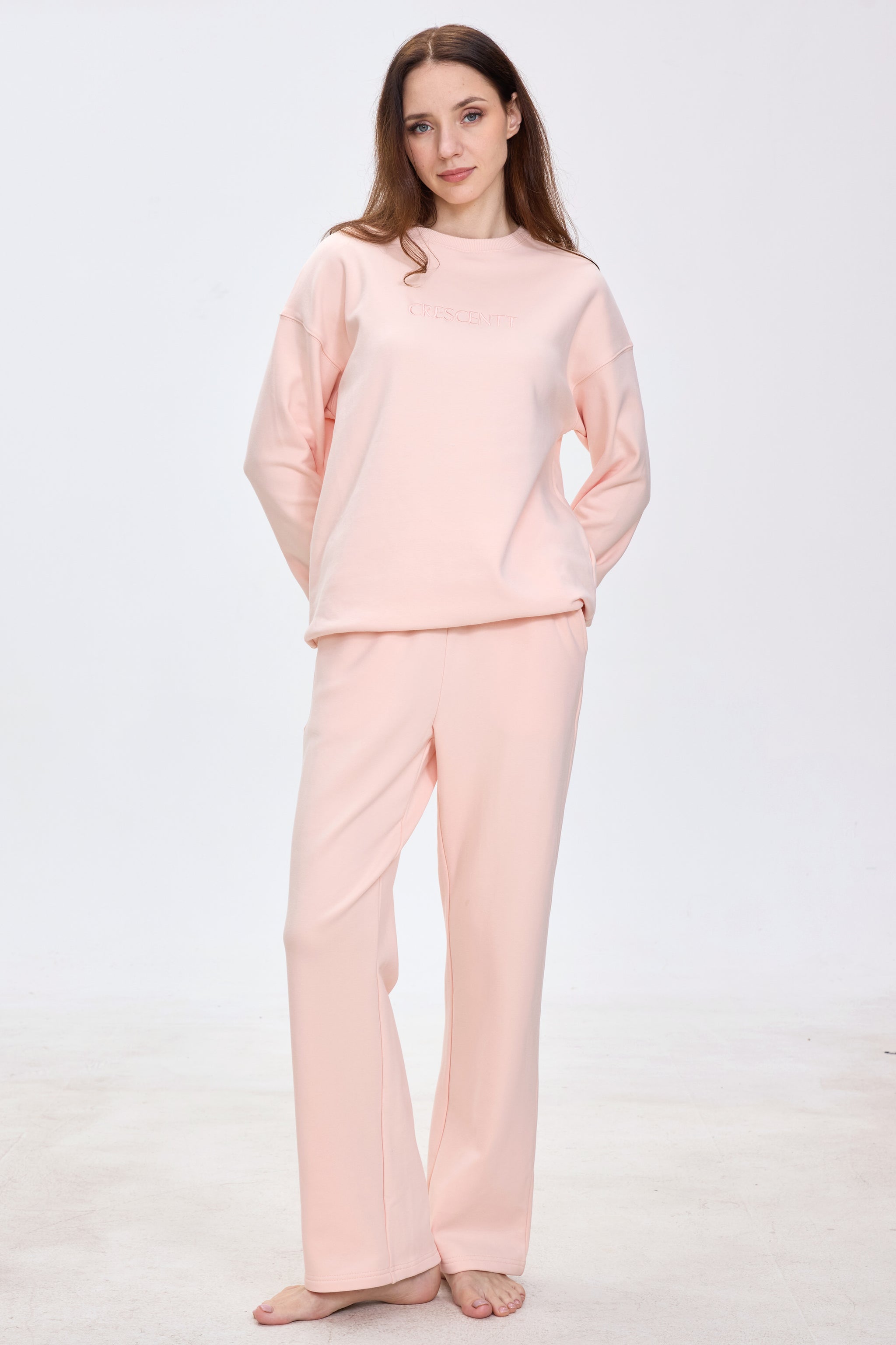 Peach Blossom Cloud Luxe™ Athleisure Soft Lounge Set - Crescentt