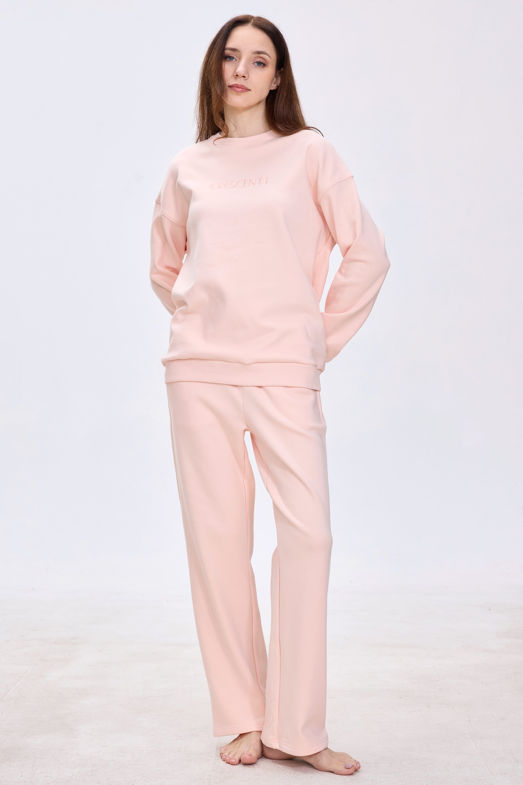 Peach Blossom Cloud Luxe™ Athleisure Soft Lounge Set - Crescentt