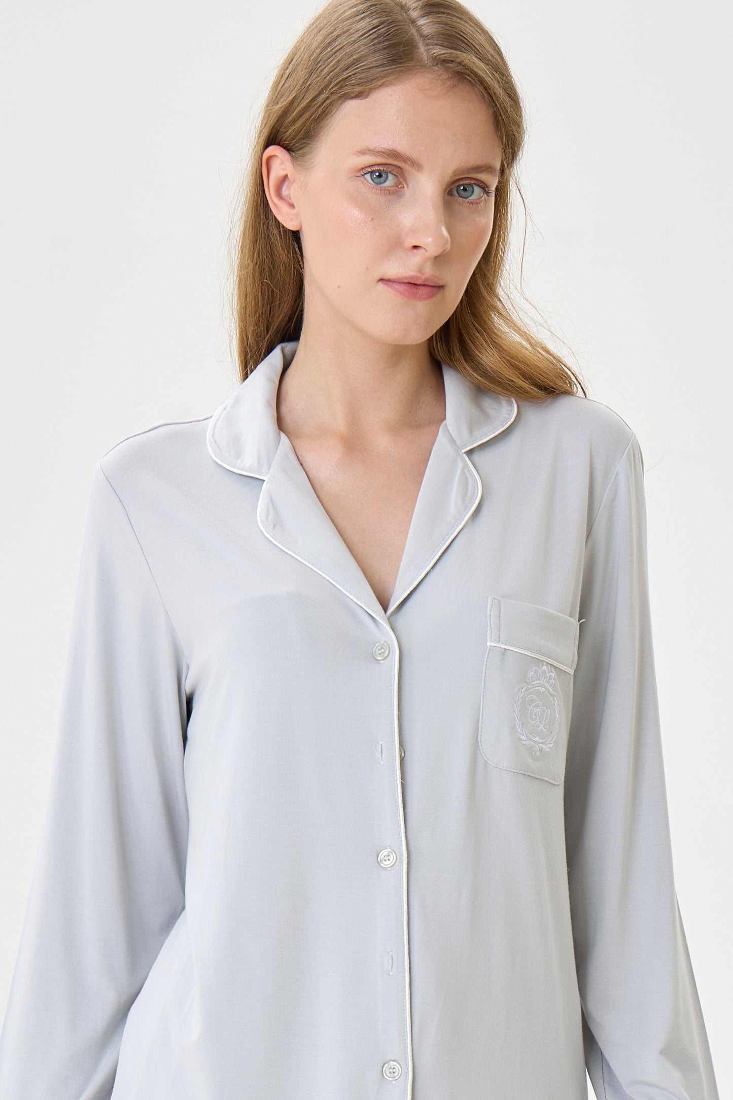 Platinum Bamboo Silk™ Pajama Set – Long Sleeve & Pants