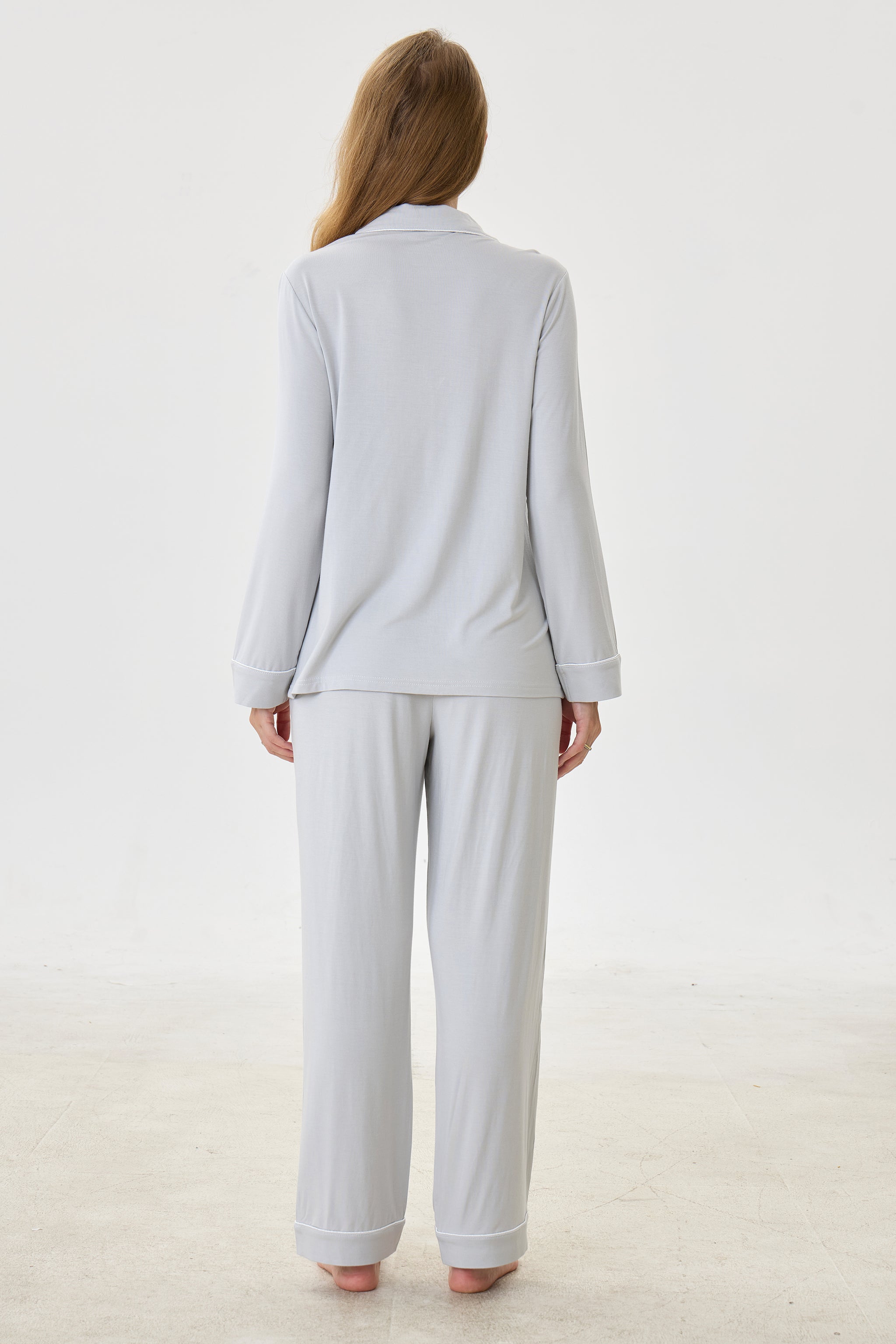 Platinum Bamboo Silk™ Pajama Set – Long Sleeve & Pants - Crescentt