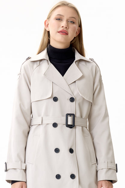 Porcelain Marquise™ Water-Resistant Trench Coat