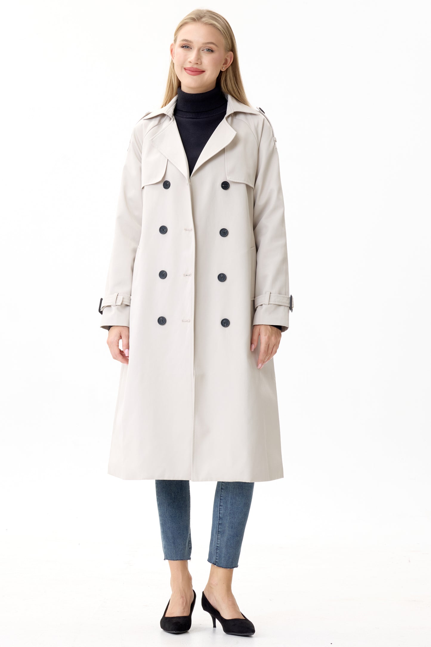 Porcelain Marquise™ Water-Resistant Trench Coat