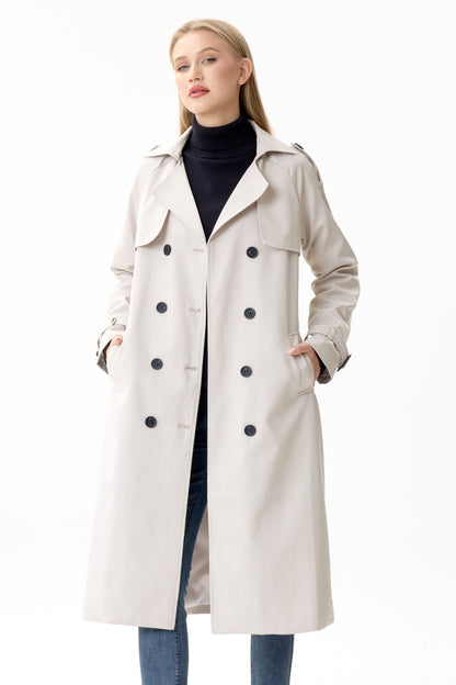 Porcelain Marquise™ Water-Resistant Trench Coat