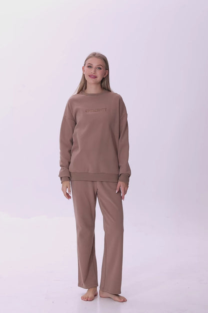 Warm Cocoa Cloud Luxe™ Athleisure Soft Lounge Set