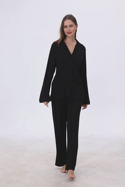 Raven Luxe Modal Silk™ Pajama Set – Long Sleeve & Pants