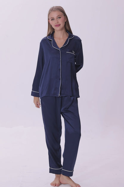Sapphire Emery™ Mulberry Silk Pajama Set + Eye Mask + Scrunchie