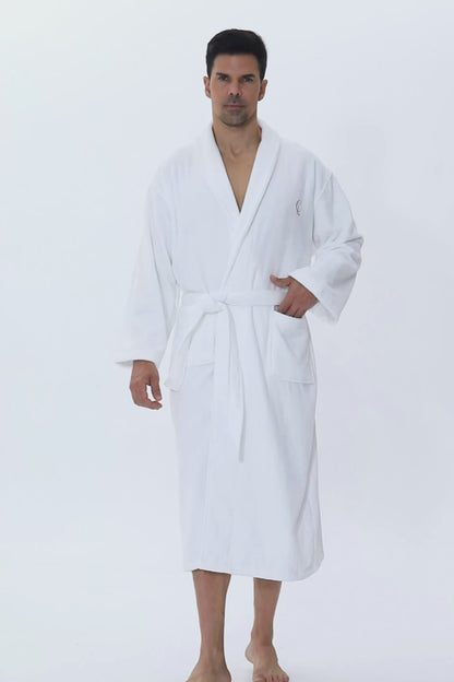 Arctic White Velvetica™ Shawl Luxury Bathrobe