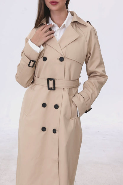 Honey Beige Marquise™ Water-Resistant Trench Coat