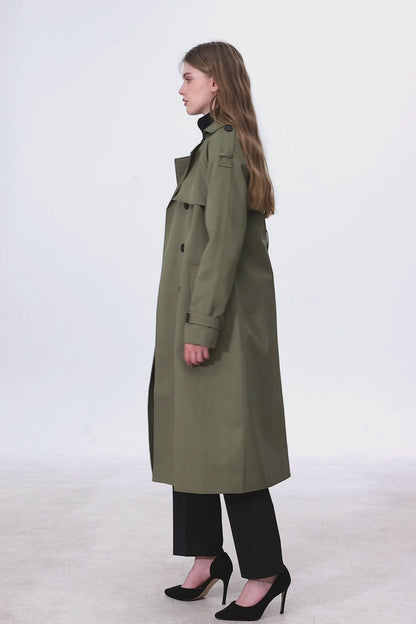 Camo Green Marquise™ Water-Resistant Trench Coat