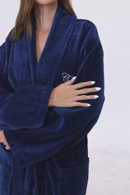 Velvetica™Luxe Badjas-Sjaalkraag (Wit)