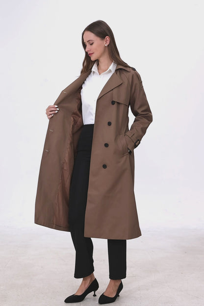 Espresso Marquise™ Water-Resistant Trench Coat