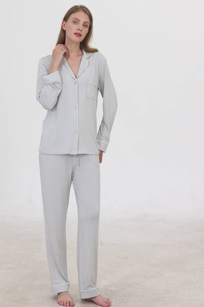 Platinum Bamboo Silk™ Pajama Set – Long Sleeve & Pants