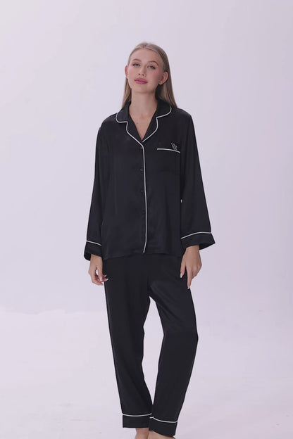 Onyx Emery™ Mulberry Silk Pajama Set + Eye Mask + Scrunchie