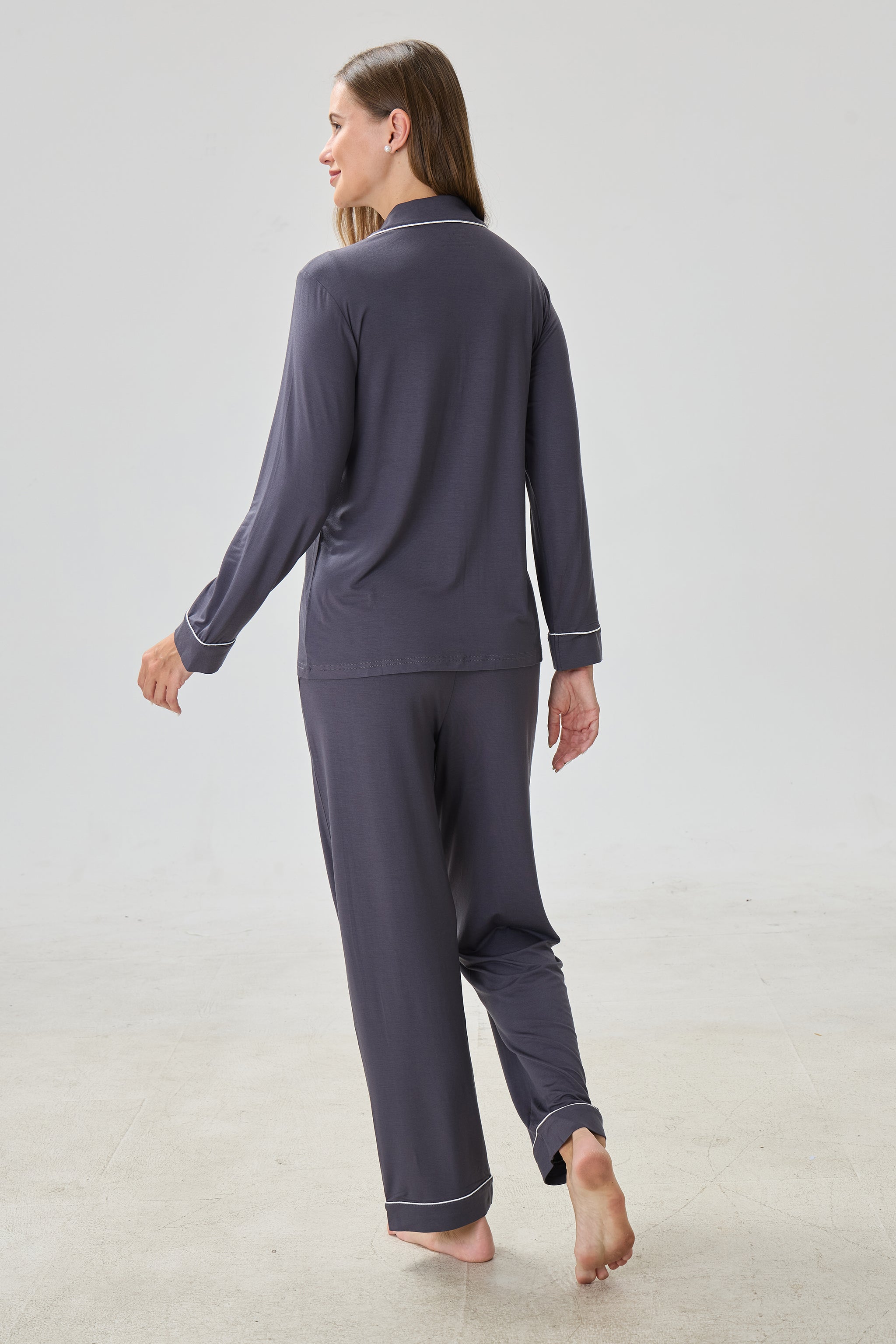 Steel Bamboo Silk™ Pajama Set – Long Sleeve & Pants - Crescentt