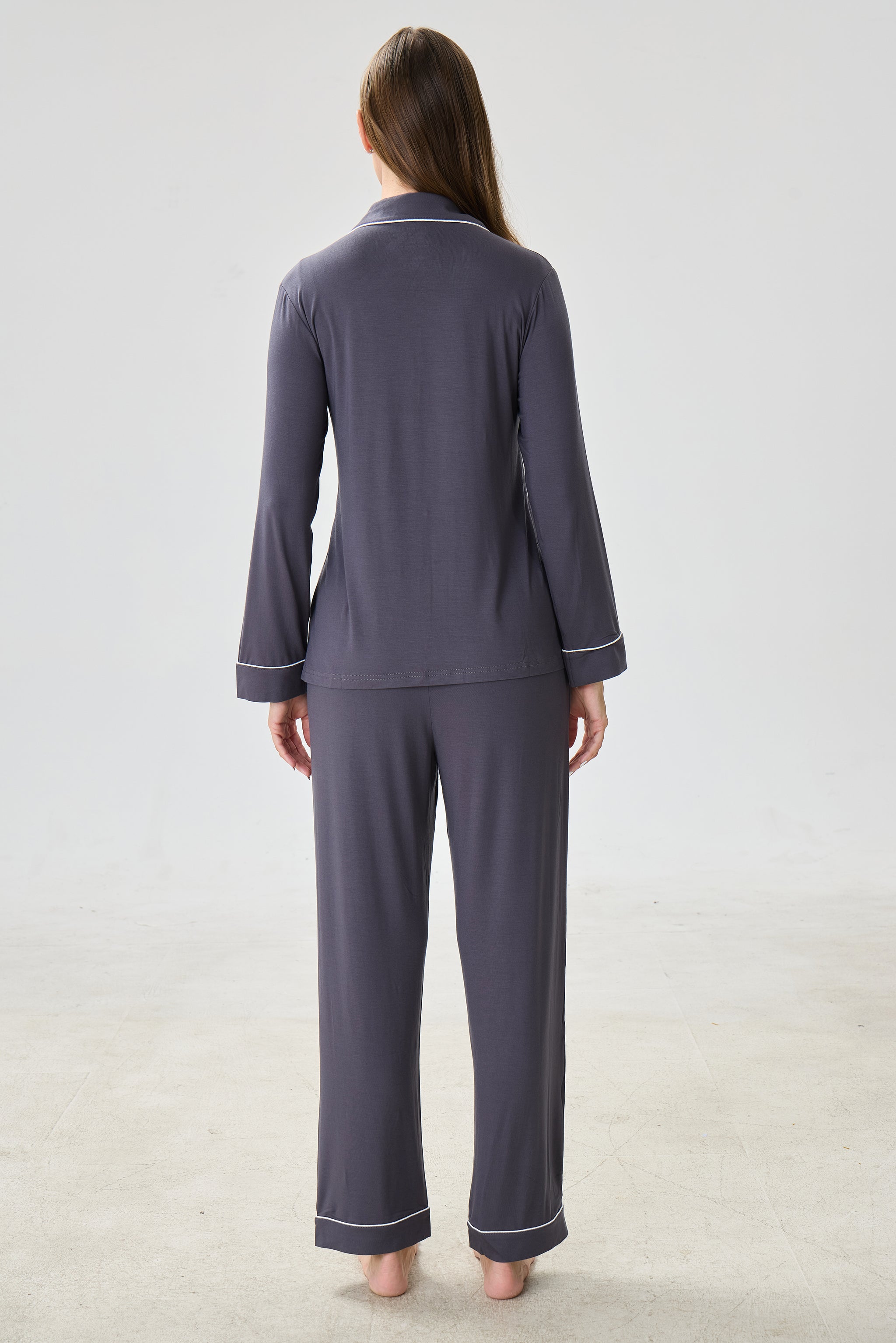 Steel Bamboo Silk™ Pajama Set – Long Sleeve & Pants - Crescentt