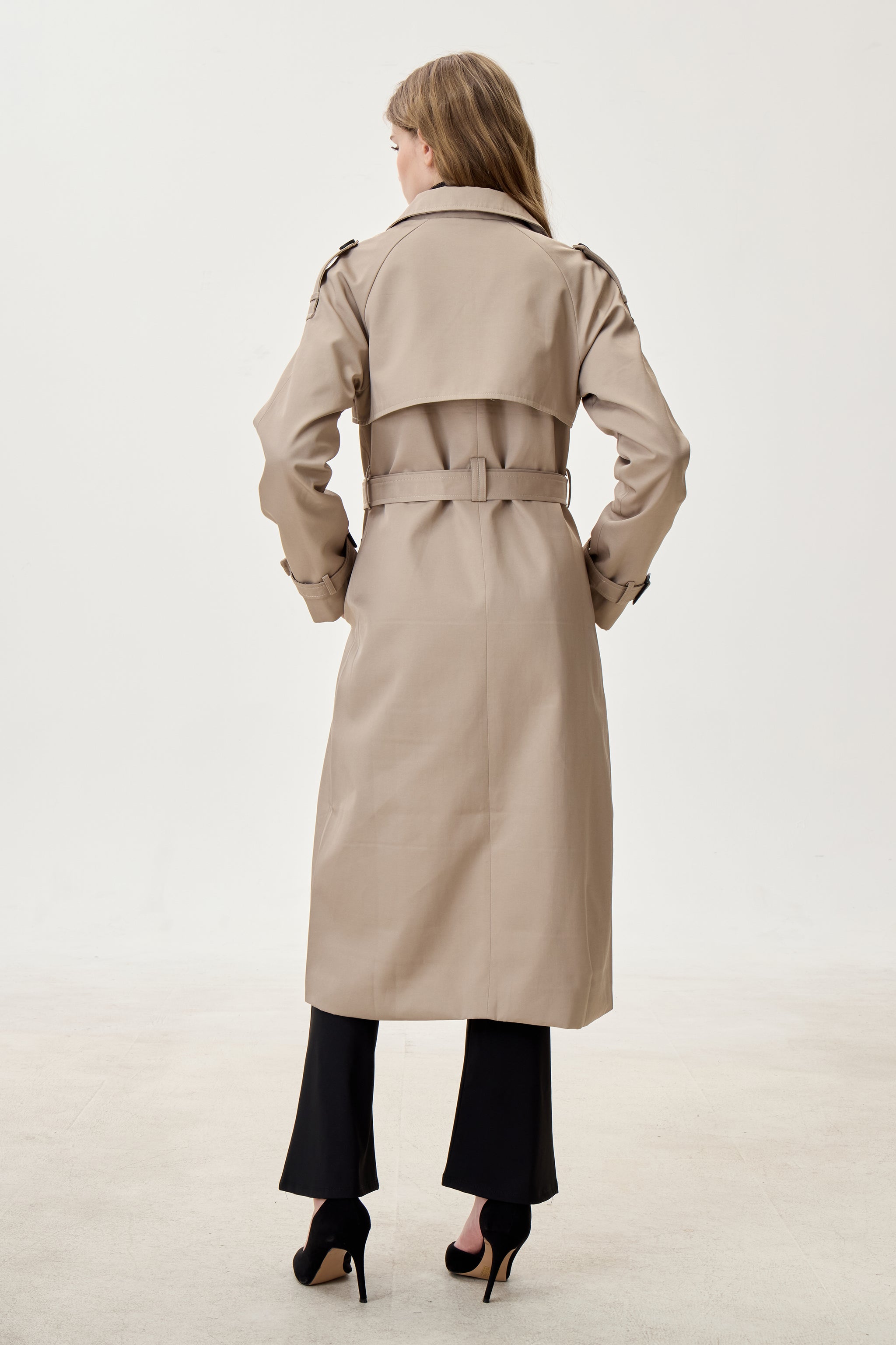 French Taupe Marquise™ Water-Resistant Trench Coat - Crescentt