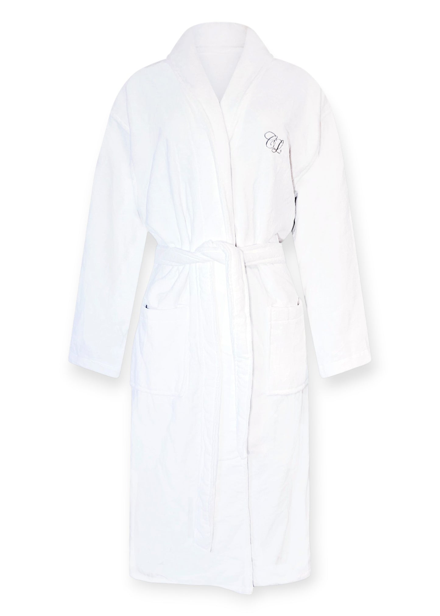 Velvetica™ Luxury Bathrobe - Shawl Collar (White)