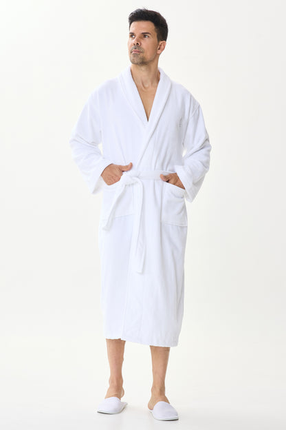Arctic White Velvetica™ Shawl Luxury Bathrobe