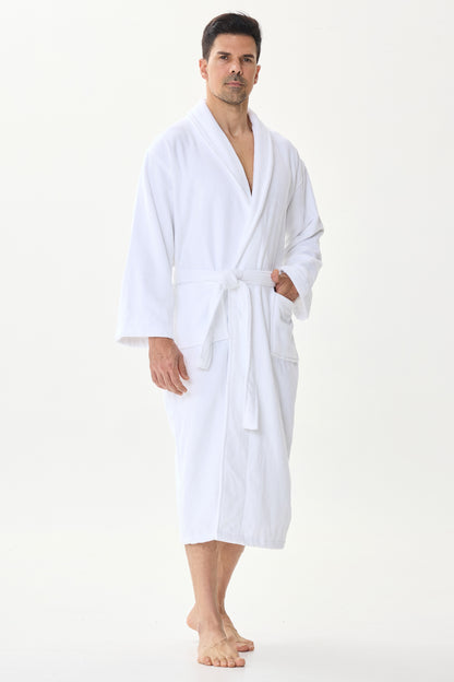 Arctic White Velvetica™ Shawl Luxury Bathrobe