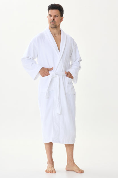 Arctic White Velvetica™ Shawl Luxury Bathrobe