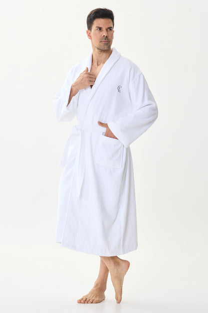 Arctic White Velvetica™ Shawl Luxury Bathrobe