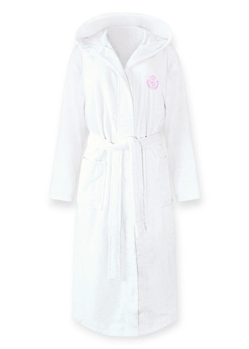 White Velvetica™ Hooded Terry Bathrobe