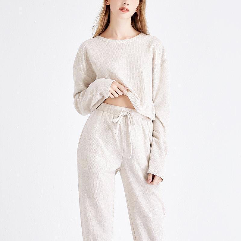Women's Cotton Pajama Joggers Knit Lounge Pants